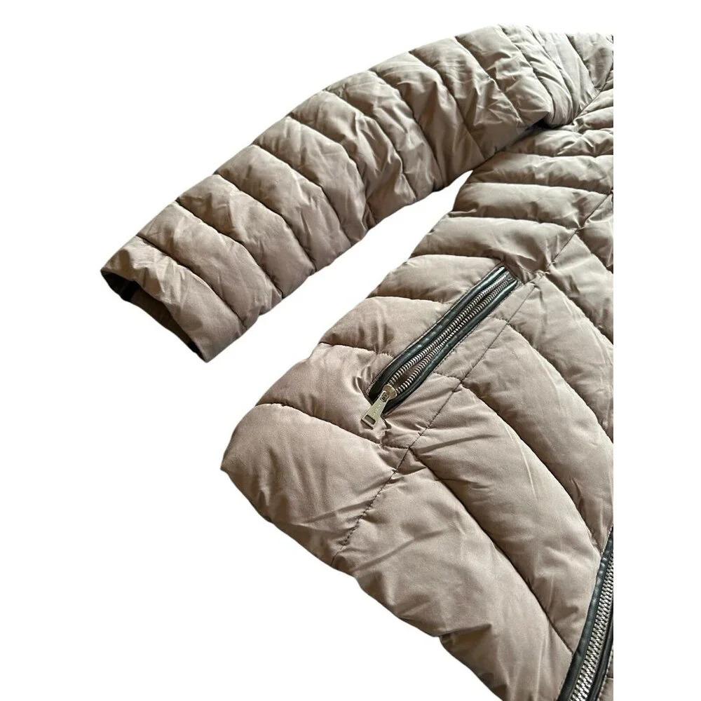 LAUNDRY SHELLI SEGAL Jacket Women’s L‎ Down Puffer Coat Hooded Purple Gray